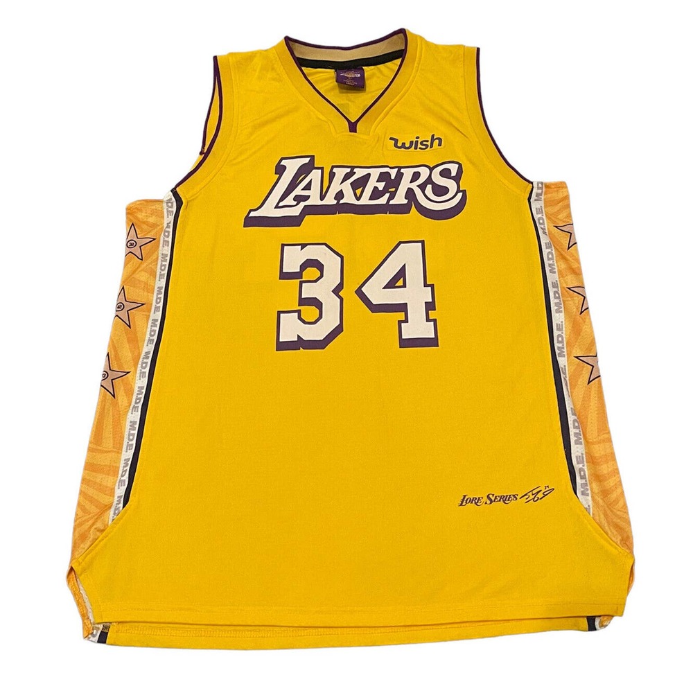 Vtg Shaquille O'Neal Shaq Los Angeles Lakers Swingman Jersey Size XL Wish New